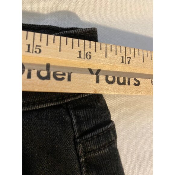 Judy Blue Black Distressed Skinny Fit Jeans 15/32 Frayed Hem Grunge Hippie Boho - Picture 6 of 13
